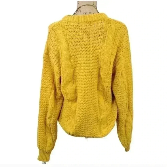 Vintage 50s 60s WPL 11403 Cable Knit Chunky Sweater. XL - Picture 3 of 13